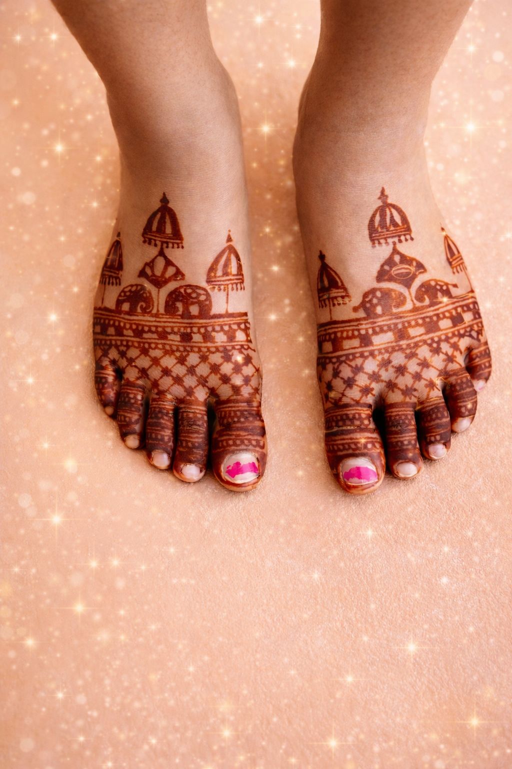 Feet henna design